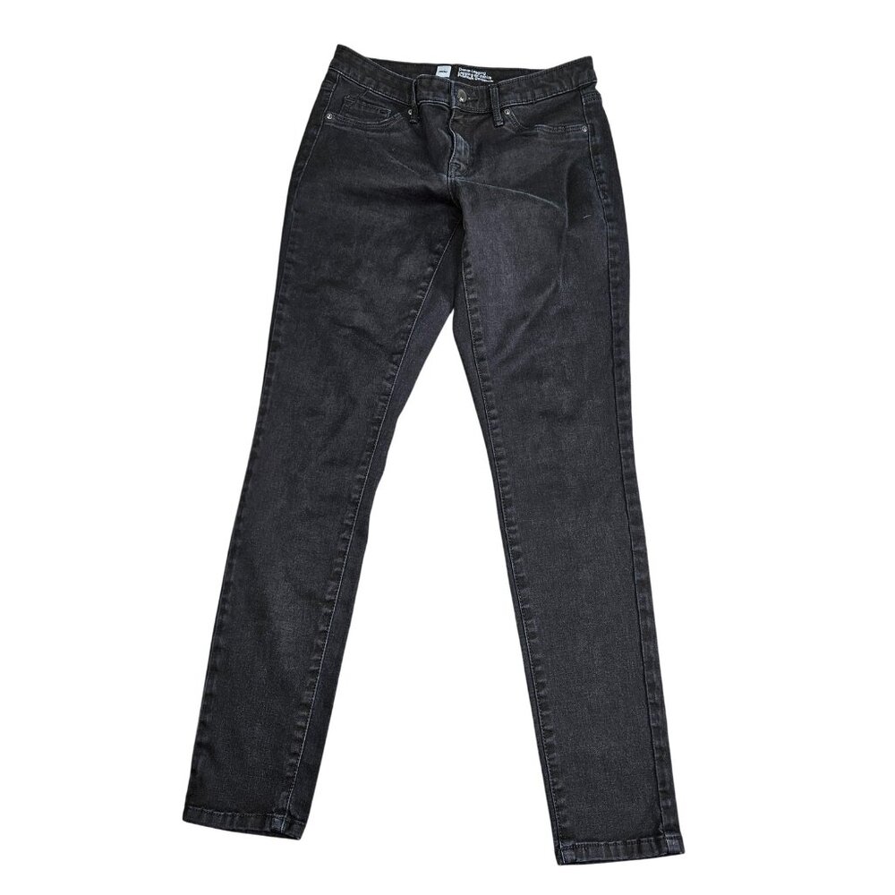 Mossimo Leggings Womens 6 Black Stretch Mid Rise Premium Denim‎ Pants Jeggings